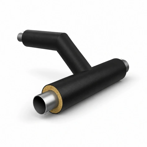 Тройниковое ответвление ППУ-ПЭ d 920х630 Тип 1 из черной трубы