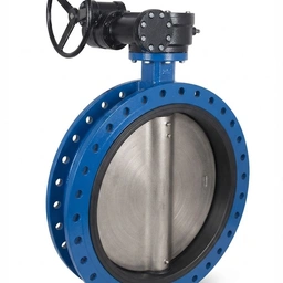 Затвор дисковый с редуктором Ду-250 Ру-16 с нержав. диском упл-ль EPDM